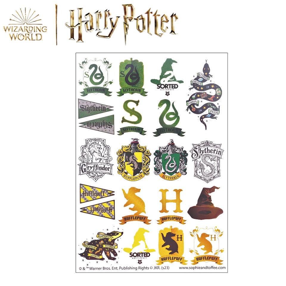 Harry Potter Slytherin & Hufflepuff Theme Design Resin Film, Harry Potter  Sticker Sheet, Harry Potter Clear Resin Film, Villains Sticker